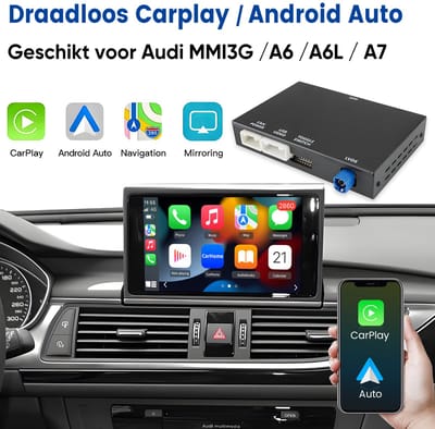 Autoradio CarPlay-module Geschikt voor Audi MMI3G A6 A6L A7 Draadloos CarPlay, Android Auto plug-and-play