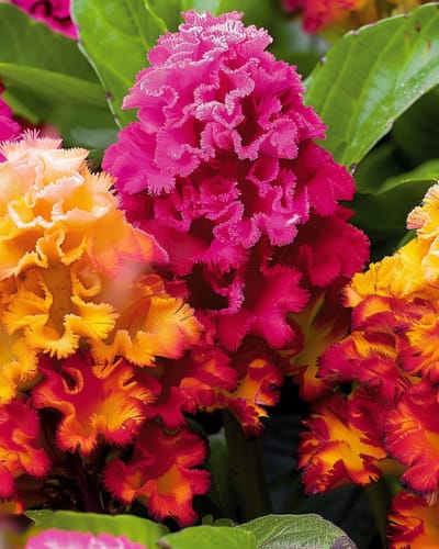 2 sets - Hanenkam Zaden Celosia Argentea Eenjarig Gemengd