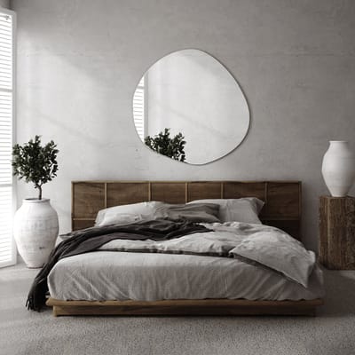 Coloray Wandspiegel - Asymmetrische Spiegel - 67 cm x 67,6 cm - Wandspiegel Organische Vorm - Grote Spiegel - Spiegel - Woonkamer Spiegel - Decoratie Spiegel - Wandspiegel Industrieel - Scandinavische Decoratie