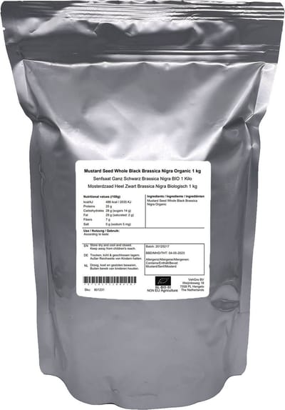 Mosterdzaad Heel Zwart Brassica Nigra - 1 Kg - Holyflavours