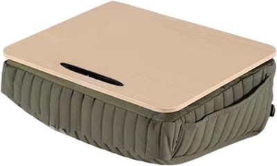 Multifunctioneel Laptopkussen Bureau – Laptoptafel voor Bed en Bank, Schoottafel met Dikke Basis, Afneembaar & Wasbaar Kussen, Draagbaar Laptop Bureau - Groen