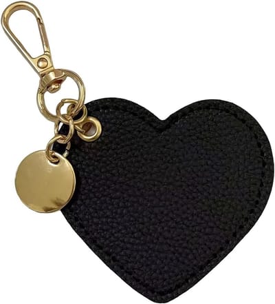 Thijox - Sleutelhanger hartvorm PU-leer met legering sluiting - Roze sleutelring voor dames - Perfect Valentijnsdag cadeau - Handtas & Autosleutelhang