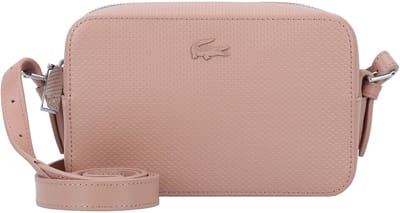 LACOSTE Leren Schoudertas Chantaco Classics Crossover Bag Cork Oud roze