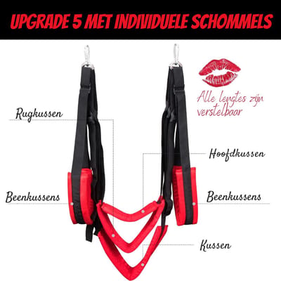 Quvo® Sex Schommel - Sex Stoel - Bondage - Rood - 1cm x 1cm x 1cm