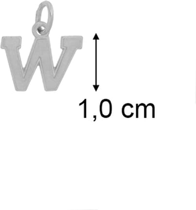 Hanger - Zilver - Letter W - B121W