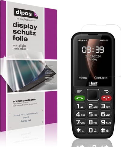 dipos – 4x Beschermfolie geschikt voor iHunt Primo 4G | Krasbestendige & heldere Screenprotector Ultra-Thin