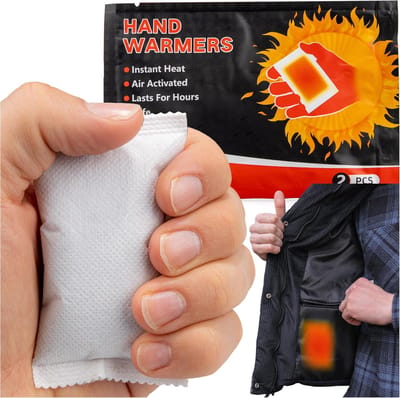 SULPO Hand Warmers, Air-Activated Pocket Warmer, 8 Hours Warm Hands, Heat Pads for Gloves and Finger Warmer, Ideal for Outdoor Activities and Cold Days