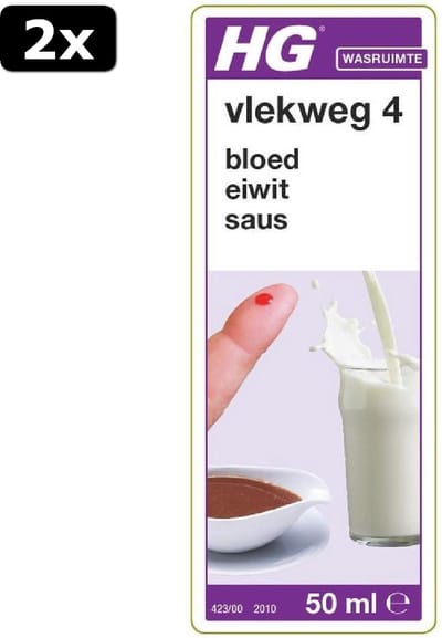 2x HG vlekweg 4 - 50ml - voor onder andere saus en kruiden