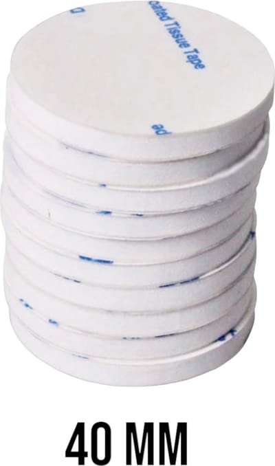 Hiden - Dubbelzijdige Zelfklevende Tape - Montage - Hobby & Knutselen - Foampad | 40 mm - Wit - 5 stuks