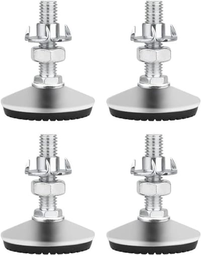 Verstelbare Meubelpoten M8x30mm, 4 Stuks Metalen Stevige Voeten, Antislip Rubber Basis voor Stabiliteit en Niveau Aanpassing