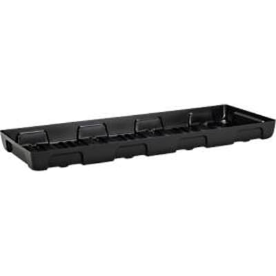 Lekbak voor kleine bakken CEMO 13/5, inhoud 36 l, voor rekafmetingen 1300 x 500 mm, zonder rooster, met goedkeuring, stapelbaar, polyetheen, zwart