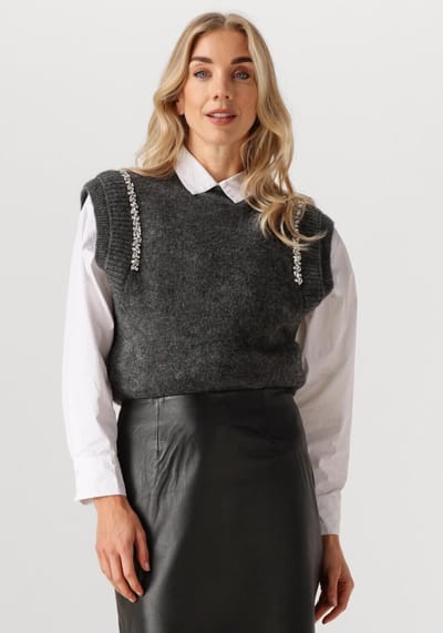 Copenhagen Muse Cmibra-waistcoat Truien & vesten Dames - Sweater - Hoodie - Vest- Donkergrijs - Maat M