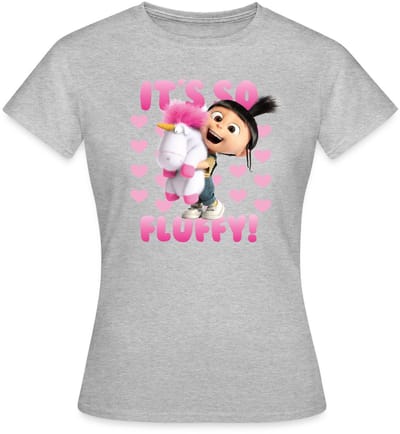 Minions Agnes It's So Fluffy Pink Met Eenhoorn T-Shirt Dames