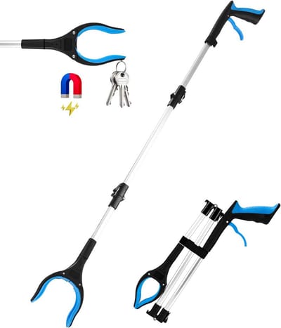 Opvouwbare Grijptang 110 cm met Magneetpunten Aluminium Grijptang voor Senioren Afvaltang