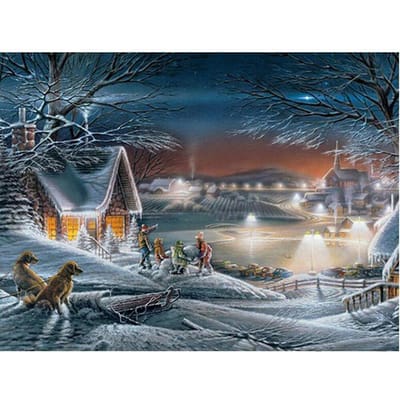Peinture Diamant 5D DIY Diamant Rond Complet Résine Paysage Strass Image Broderie Diamant 20X30CM black