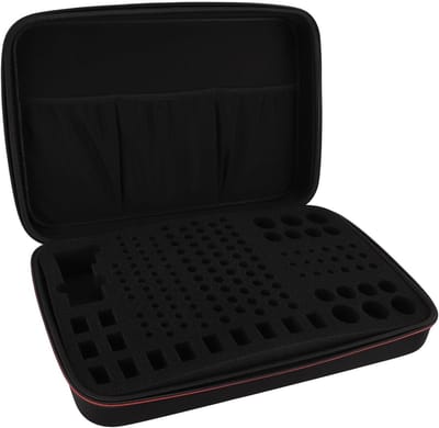 Batterij Organizer - Batterij Opbergdoos - Batterijen Sorteren - Schokbestendig Waterdicht - 40 x 26 x 9 cm - Zwart