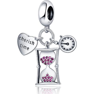 Echte Charm Koper Zandloper Set Van Drie Stukken Kralen Passen Op Armbanden Dames Sieraden Knutselen DoeHetZelf Cadeaus gray