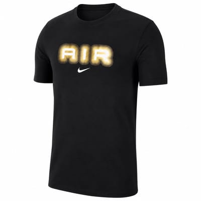 Nike Air T-Shirt - T-shirt - XS - Black/Metallic Gold / Zwart Goud - Nike Air - Lifestyle