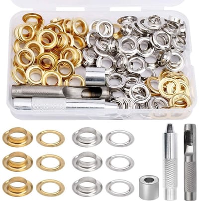 Dailygoods- Ogen Set 103 Stuks - Oogjes - Gereedschap - Opslagdoos - Koper - Corrosiebestendig - Handzaam - Ogenringen