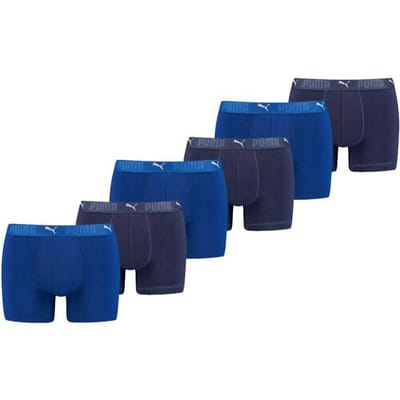 Puma Sport Boxershorts - Katoen - Heren - 6-pack - Blauw - Maat M