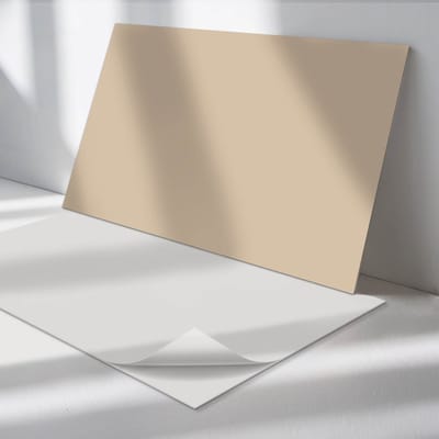 Wallfluent Vinyl Wandpaneel - Kleur beige Vinyl Wandbekleding - 100 cm x 50 cm - Beige PVC wandpaneel - Verpakking van 1 stuk - Rechthoekig Wandbekleding Vinyl - Patroon Wandpaneel - Zelfklevend Muurpaneel - Wandpaneel Keuken en Badkamer
