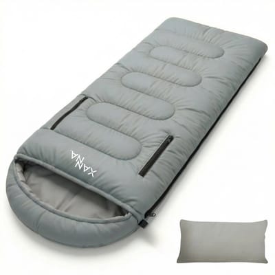Xanna® Slaapzak Sage Green (Rechts) - Inclusief Hoes en Kussen - 3-4 Seizoenen - Geschikt voor Volwassen en Kinderen