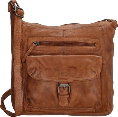 Hide & Stitches Paint Rock Schoudertas - 100% Leer - Cognac