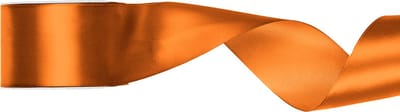 Satijn lint 50mm breed warm oranje, rol 25 meter - hobbylint - sierlint - cadeaulint - satin ribbon
