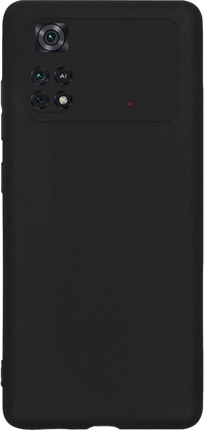 Hoes - Geschikt voor Xiaomi Poco X4 Pro 5G - Sterk & Shockproof - Hoesje Cover - Siliconen Case - Zwart