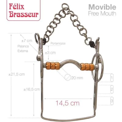 Monds voor paard mobiel Zaldi Felix Brasseur FB21212121-56W/B
