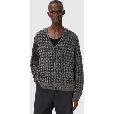 AllSaints Zain Cardigan Charcoal Grey Taglia: XL | Cardigan Outlet | Uomo | Nero