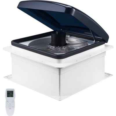 VEVOR RV-ventilator, dakventilator 12V, krachtige omkeerbare ventilator met 10 snelheden en afstandsbediening, ingebouwde DC-motor, elektrisch deksel, past op dakopeningen van 14x14 inch