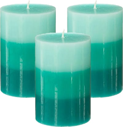 Atmosphera Geurkaars Nina - 3x stuks - Tiare bloem - 45 branduren - 7 x 10 cm - kaars
