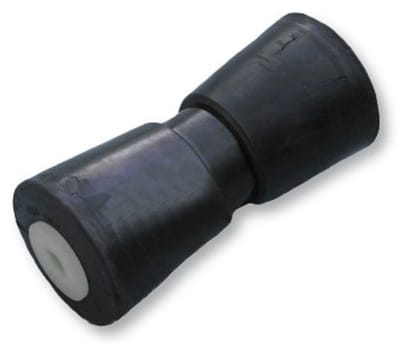 Kielrol 200mm rubber zwart