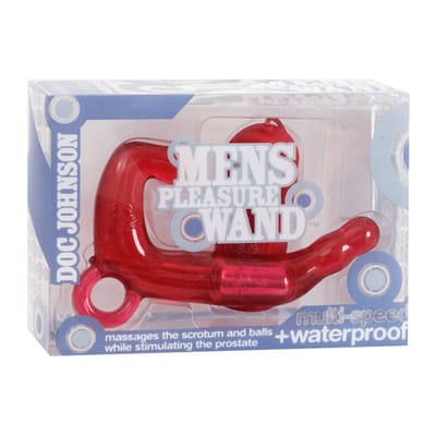 Doc Johnson Men's Pleasure Wand Prostate Massager - Rood - Vibrator