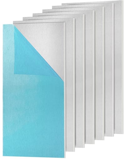 Set van 10 Aluminium Platen 3mm - 10x5cm - Beschermfolie voor Lassen en Hobby
