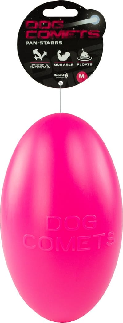 Dog Comets Pan-Stars - 20 cm - Hondenspeelgoed - Hondenbal - Geschikt voor kleine honden - Drijvend - Roze - M