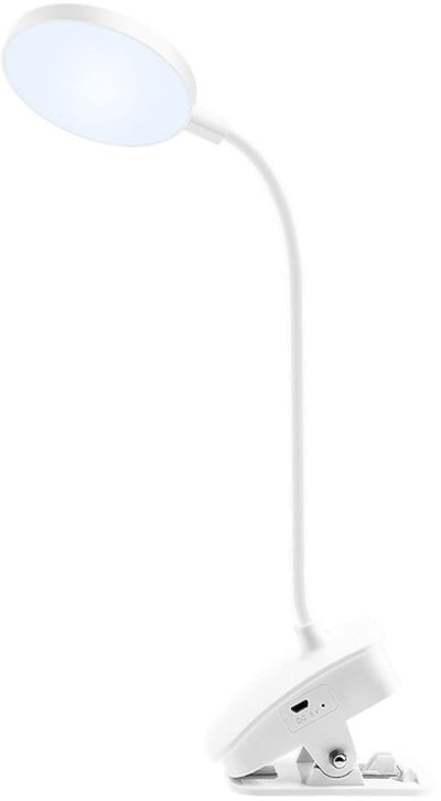 Ynkkvre - Leeslamp - Klemclip lamp - Bedlamp - Oogbeschermende leeslamp - Kinderleeslamp - 18 LED flikkervrij licht - 3 kleurtemperaturen - USB oplaadbaar - 360° flexibele nek - Circulaire