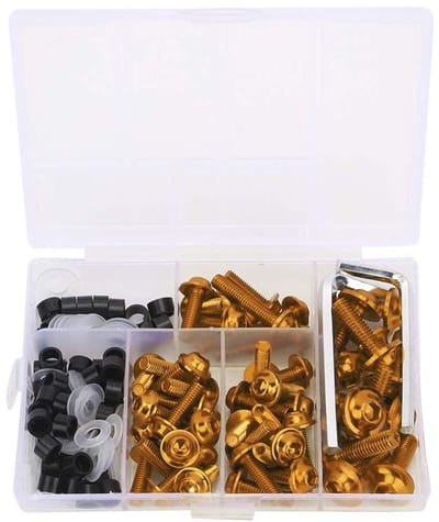 Dailygoody - Motorfiets Kuip Bout Kit - Universele Kuip Schroeven Set - Eenvoudig te installeren - Goud - Betrouwbaar in gebruik - Geschikt voor motor...