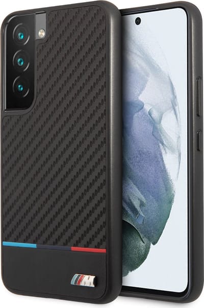 BMW Carbon Tricolor Backcase hoesje geschikt voor Samsung Galaxy S22 Plus