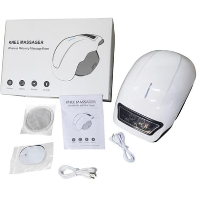 Elektrische Knie Massager met Infrarood Warmte en Vibratie Kniepijn Verlichting voor Verlichten Gewrichtspijn Stijfheid Cadeau voor Ouders gray