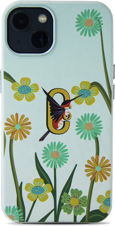 iPhone 14 hoesje - magsafe hoesje / Starcase Starling - Bloemen - Flower / iPhone hoesje met Magsafe - Kunstleer