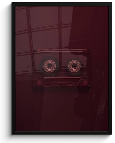 Poster in lijst - Fotolijst 60x80 cm - Posters - Casteband - Bordeaux - Vintage - Posterlijst zwart - Decoratie - Wanddecoratie woonkamer - Muurdecoratie slaapkamer