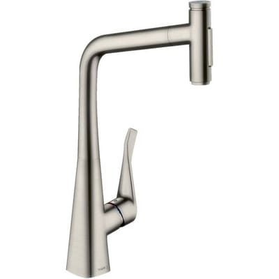 Hansgrohe Metris Select M71 single lever kitchen mixer 320, pull-out shower, 2jet, 73820000