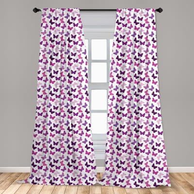 Abakuhaus Vlinder overgordijnset – 2 delig – 75 x 175 cm – microvezel