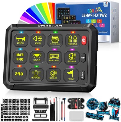 Schakelpaneel - Bedieningspaneel - Verlichting Besturen - Instelbare RGB Verlichting - 5.5 Inch - Zwart