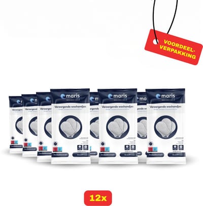 Maris Care Verzorgende Washandjes - Parfumvrij - 12 x 5 stuks voordeelverpakking