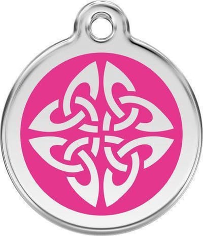 Red Dingo Hondenpenning 20 mm tribal hard roze