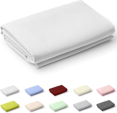 Zavelo Laken Deluxe Wit - 100% Katoen - 1-persoons 150x250 cm - Bovenlaken - Onderlaken - Extra Zware Kwaliteit - Super zacht - Hotelkwaliteit