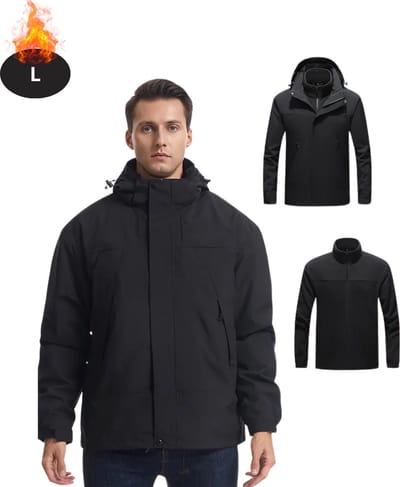 Livano Skipak - SkiBroek - Skijas - Ski Suit - Wintersport - Heren - Winter - Warm Fleece - Zwart - Maat L
